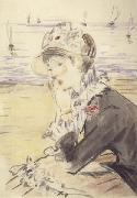 Edouard Manet Jeune fille devant la mer (mk40) USA oil painting artist